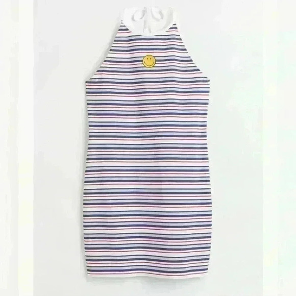 Y2K Smiley x H&M XS Pinstripe Dress & Wild Fable Bikini Top Red White Blue Set - Picture 5 of 8